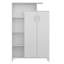 Armoire polyvalente moderne, blanche, 35,4 x 55,1 x 11,6 pouces | 100% panneau de particules enduit de mélamine, épaisseur: 0,7 pouce | Nombreuses tablettes, fixation murale | Solution de rangement élégante et fonctionnelle pour la maison et le bureau