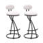 Ensemble de 2 tabourets de bar ronds à imprimé rond pour îlot de cuisine et salle à manger avec tabourets de comptoir et chaises-559228183