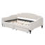 Lit de jour double capitonné capitonné, beige