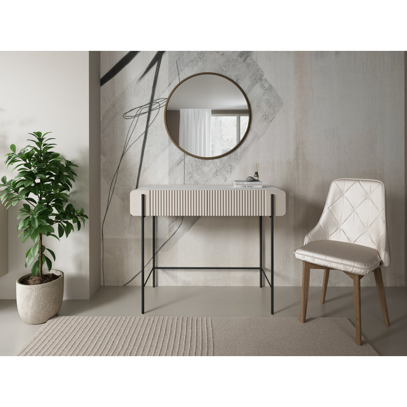 Otteridge Dressing Table, Cashmere/Black
