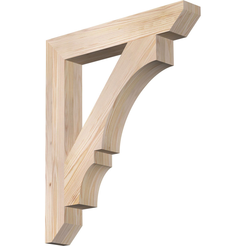 Support lisse à lattes Balboa l 3 3 po x P 24 po x H 28 po, H 28 po x l 3,5 po x P 24 po, Sapin de Douglas, Lisse