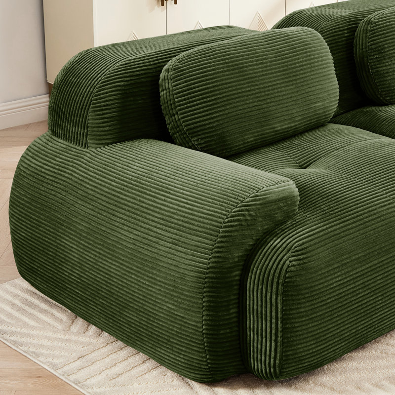 4 modulaires en olive avec méridienne, ergonomique et multi-angle réglable pour les études modulaires 32d High Sponge, Slip Curved