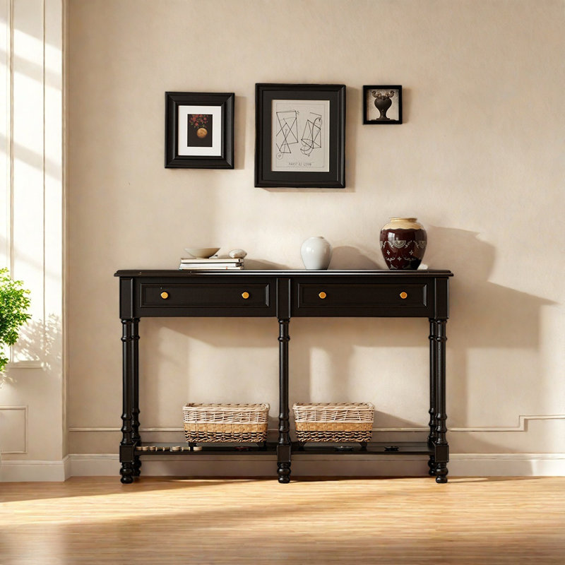 Console rétro minimaliste, H 33,46 po x l 43,31 po x P 15,75 po