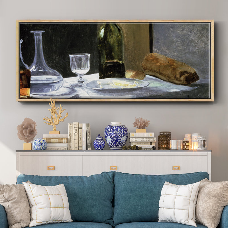Still Life with Bottles, 1862- Framed Canvas