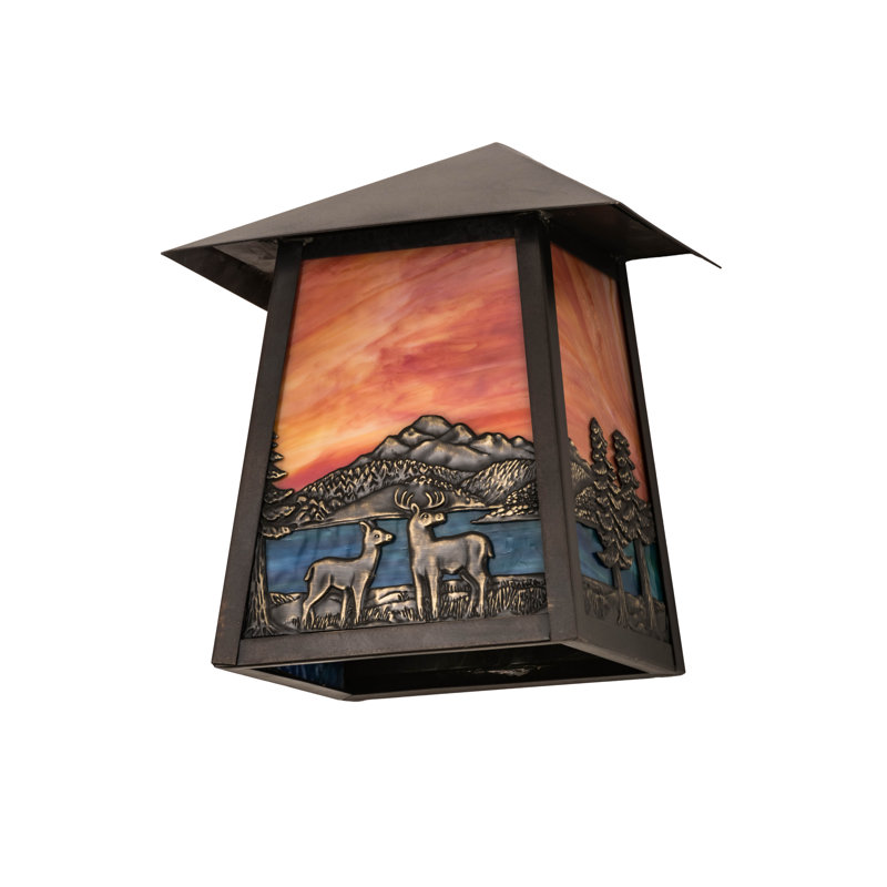 9"w Stillwater Deer Lodge Wall Sconce