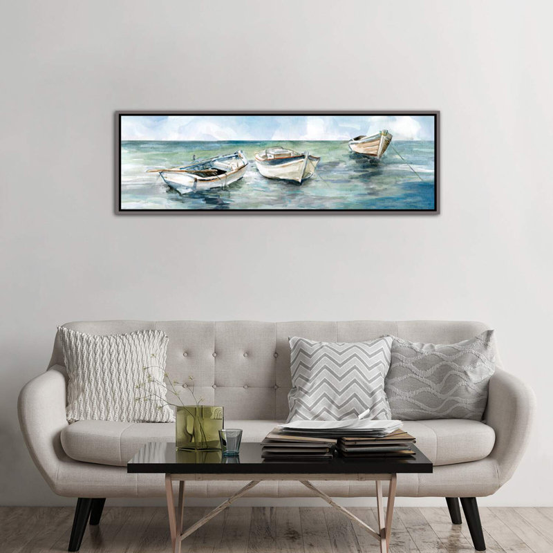 «Caught At Low Tide II» par Carol Robinson - Giclée sur toile panoramique tendue sur toile, H 16 po x l 48 po x P 1,5 po