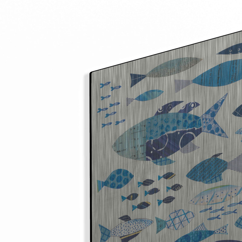 Beachcrest Home ™ «Go With the Flow II» par Courtney Prahl, art mural en métal, H 24 po x l 16 po