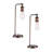 Moxee 45.3Cm Silver Arched Table Lamp Set