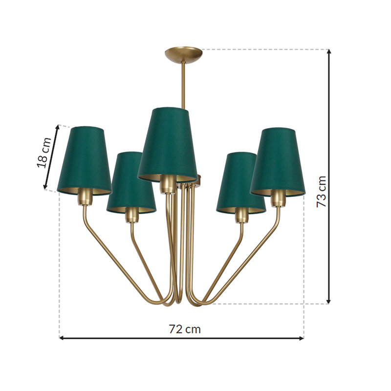 Kathryne 5 - Light Shaded Chandelier