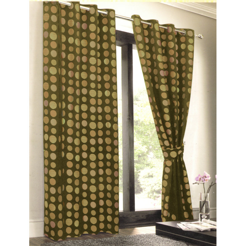 Chantelle Room Darkening Curtain Single Panel, 55" W x 118" L, Basil