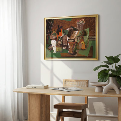Still Life with "Vive la France"-Pablo Picasso-Framed Gallery Wrapped Canvas-1914–1915