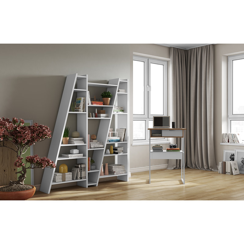 Delta Geometric Bookcase, Pure White