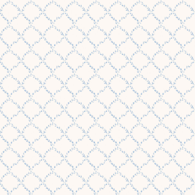 Santa Monica 10m x 53cm Matte Wallpaper Roll, Blue/White