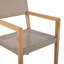 Ensemble de 2 chaises de salle à manger d'extérieur, structure en bois d'acacia teck clair et osier PE brun clair, idéal pour les patios et les jardins