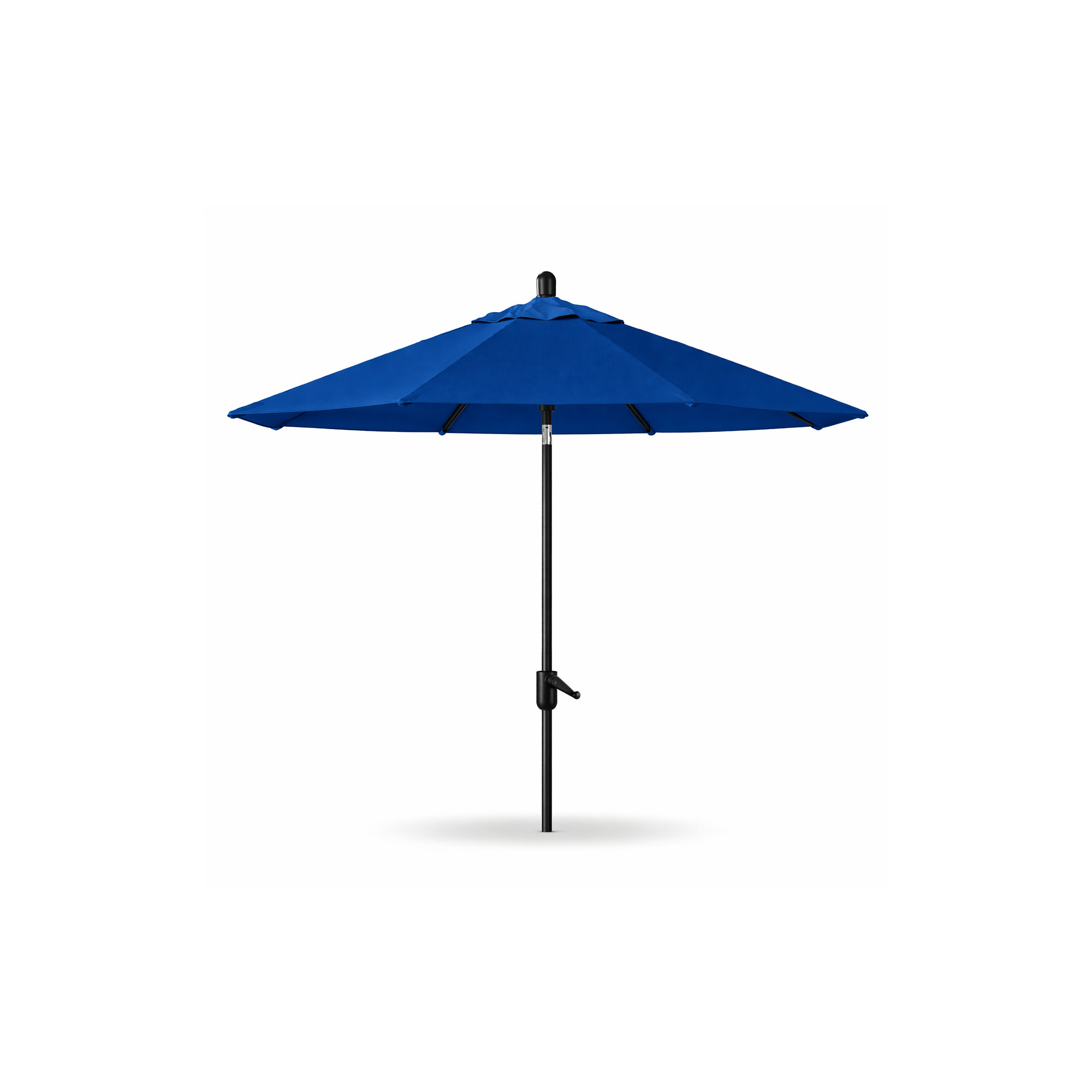 Natalie 8' 8" Market Sunbrella® Umbrella, Antique Bronze, Canvas Pacific Blue Sunbrella® Canvas