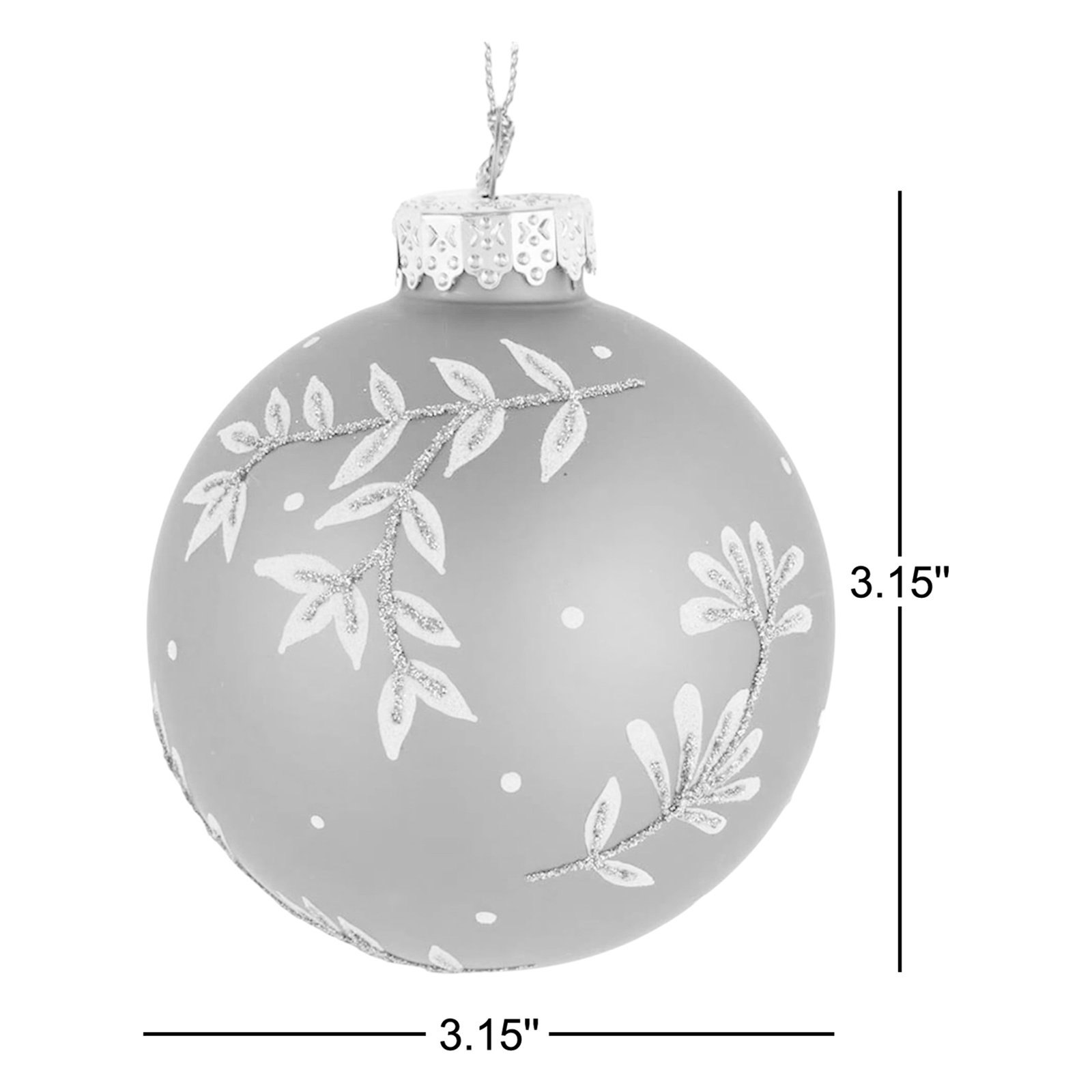 3.15'' Glass Ball Ornament