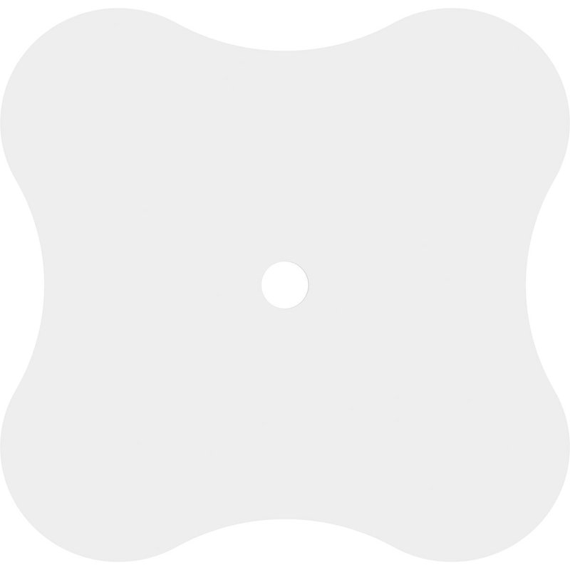 12"OD x 3"ID x 4"C x 1"P Luna Architectural Grade PVC Contemporary Ceiling Medallion, 1" H x 12" W x 12" D