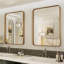 Miroir de salle de bain 28 x 36 avec cadre en métal de couleur grain de bois, miroir de salle de bain rectangulaire arrondi avec cadre en métal, antirouille, se suspend horizontalement ou verticalement-2033354448-2033354278-2033354275