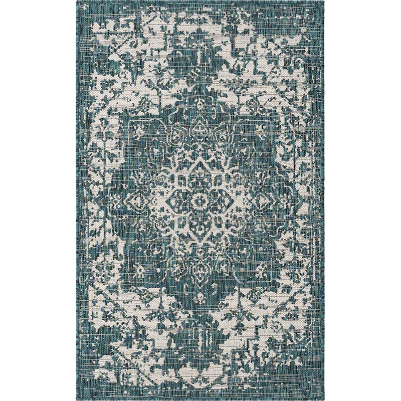 Tapis extérieur d'extérieur couleur ours vert, Rectangle 3 pi x 5 pi