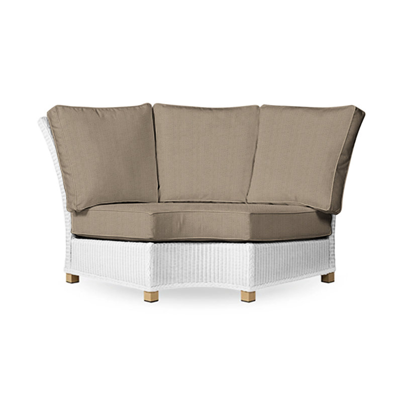 Hamptons Outdoor Corner Wedge Lounge Chair, Cottage Pepper, White