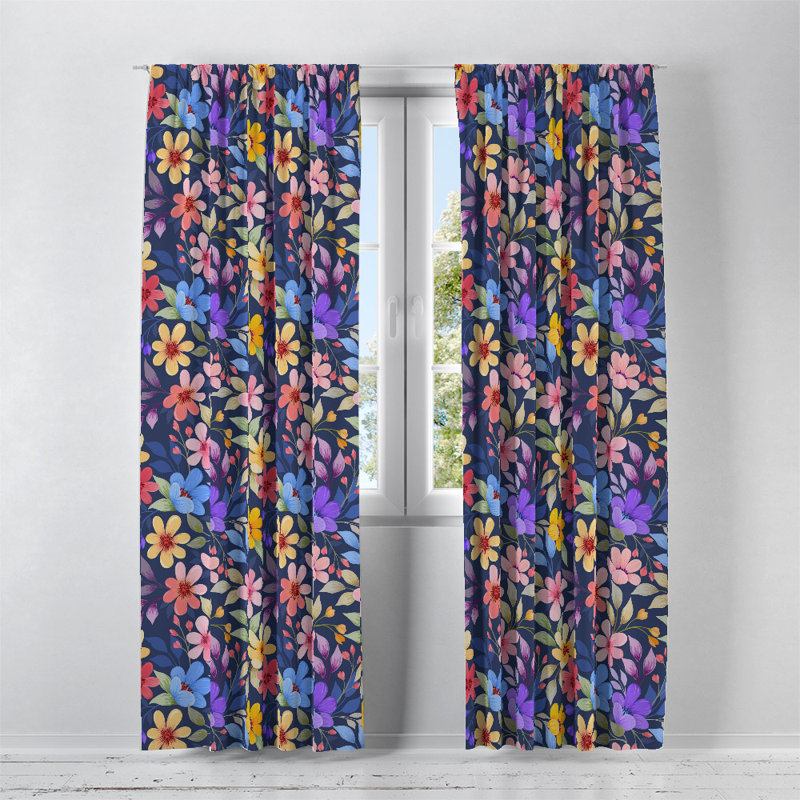 Semi Sheer Curtain Pair, 40" W x 52" L