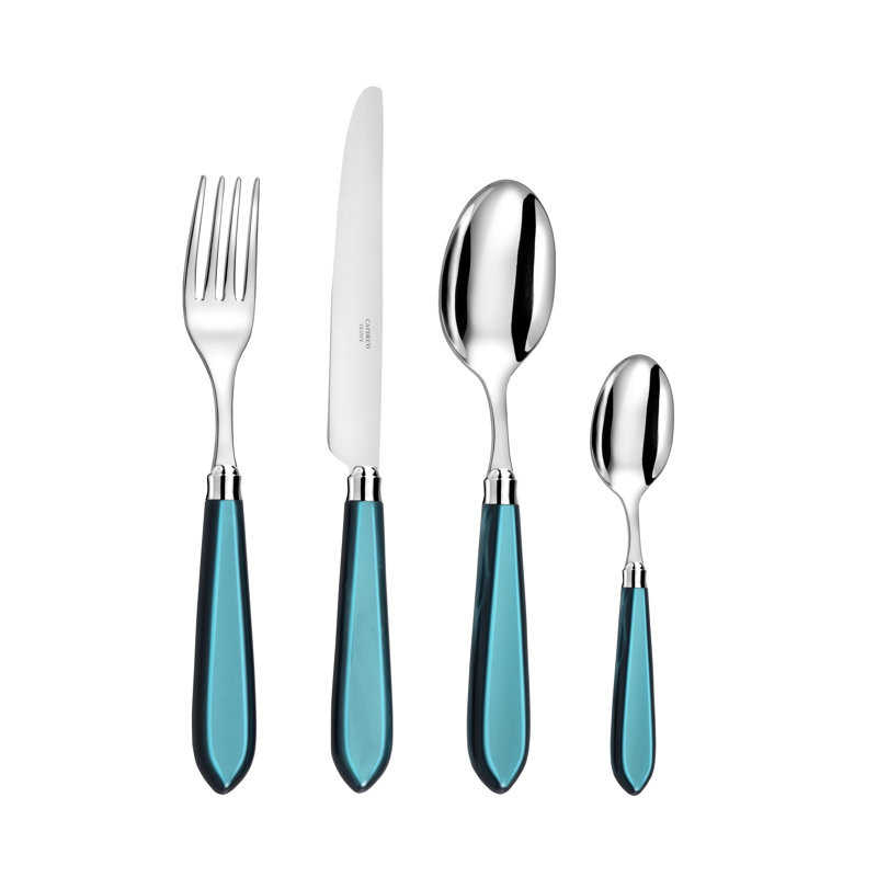 Owen 24 Piece Cutlery Set, Service for 6, Peacock Blue