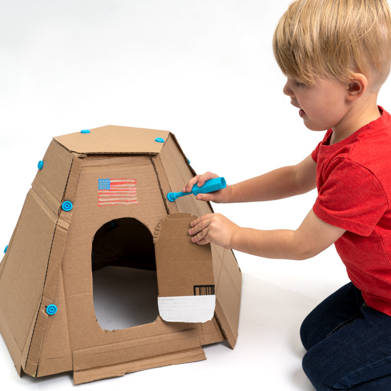 JumpOff Jo - Ensemble de fabrication en carton - 36 vis, tournevis, scie à carton - tige, ensembles de construction de jouets Montessori, trousses d'artisanat créatif, arts de l'ingénierie, jouets pour enfants de 6 ans et plus