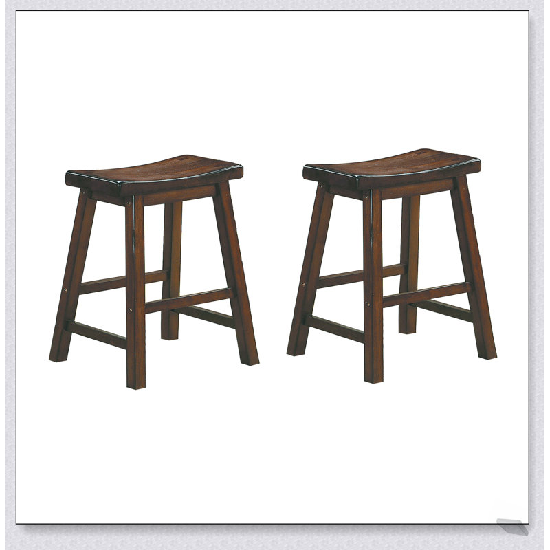 Ensemble de 2 tabourets de 18 pouces de hauteur avec siège en selle de 18 pouces, ergonomique et durable pour un repas décontracté