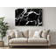 Reproduction sur toile de haute qualité noir et blanc marbré - décoration murale fabriquée à la main - art élégant - cadeau - décoration murale-341814403