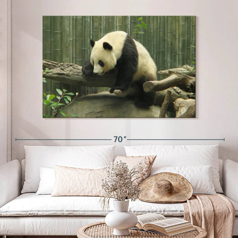 Brampt Panda On A Trunk, 20" H x 30" W