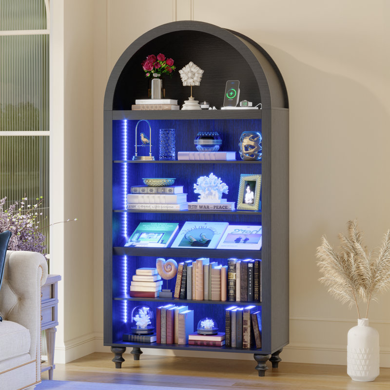 180.3cm H x 89.9cm W Book Cabinet Bookcase, Black