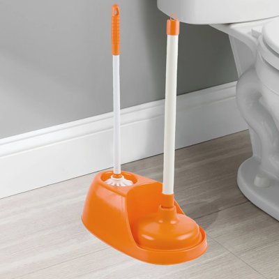 Heavy Duty Toilet Bowl Brush & Plunger Set