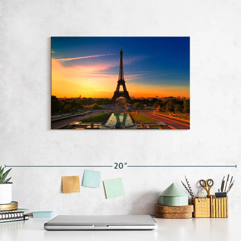 Kavia Eiffel Tower At Sunrise, 8" H x 12" W