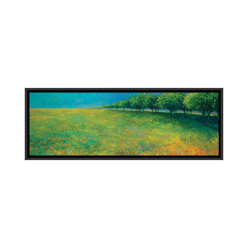 Reproduction d’art sur toile tendue, "iris scott-verge bord", H 16 po x l 48 po x P 1,5 po, Toile avec cadre noir