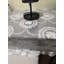 Nappe transparente en PVC avec bordure en dentelle, imperméable et résistante à l'huile, pour table à manger.