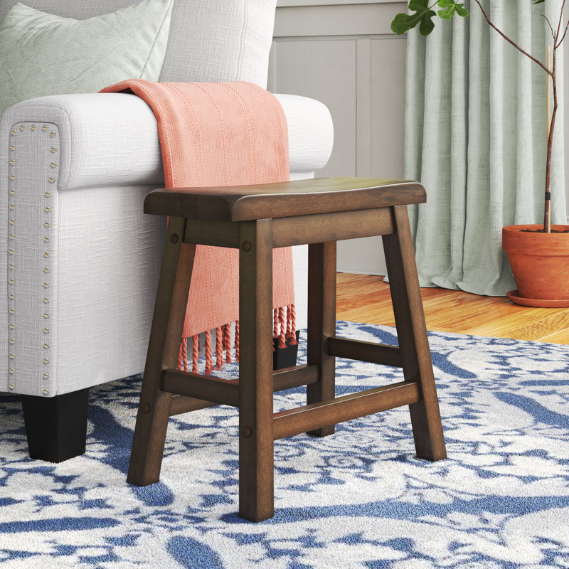 Arberesha Counter Stool with Solid Wood Frame
