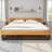 PINE WOOD BED FRAME-720480319
