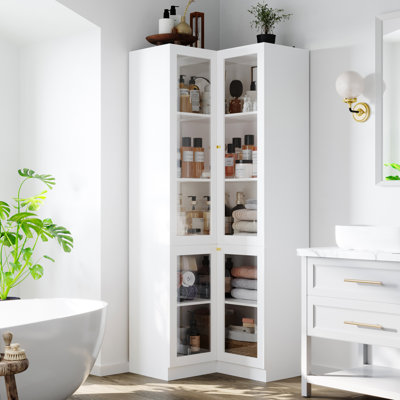 Corner Display Cabinet With Acrylic Door by Ebern Designs