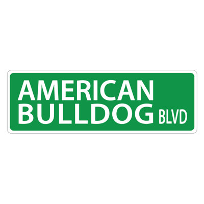 Plaque de rue American Bulldog