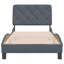 Structure de lit vidaXL sans matelas Piran gris foncé 90 x 190 cm velours-121202937-121202939