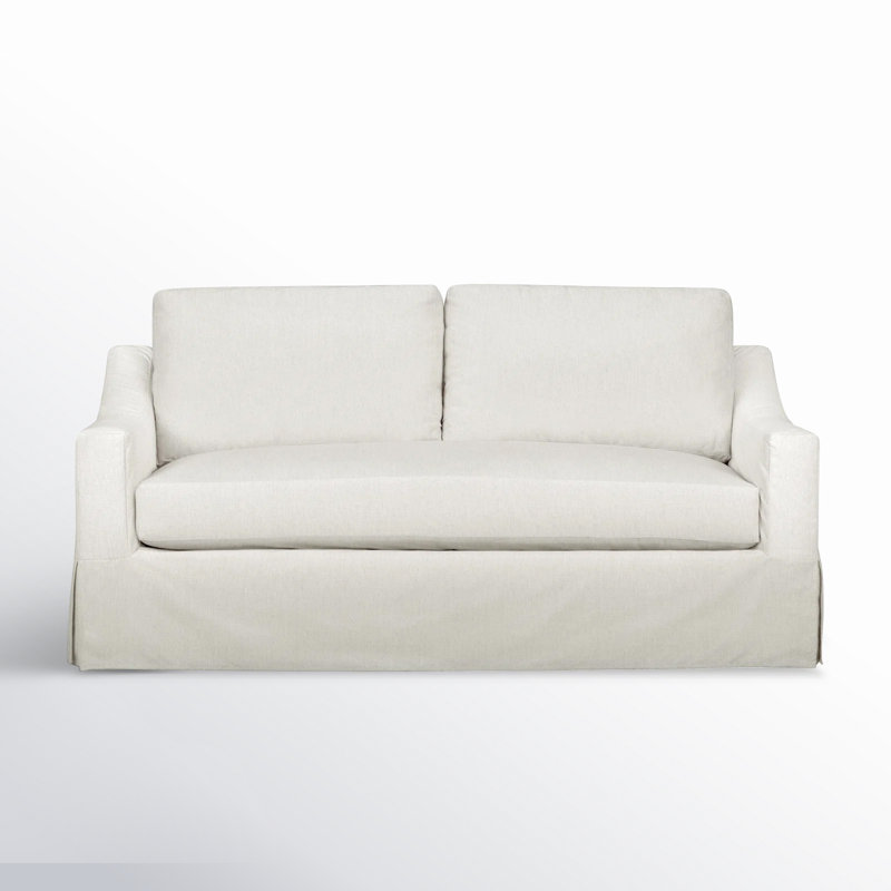 Cranbrook 78" Slipcovered Sofa, Nomad Snow Crypton® Chenille