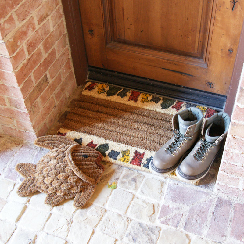Décoration de poisson 16 po x 16 po tapis pour porte d’extérieur
