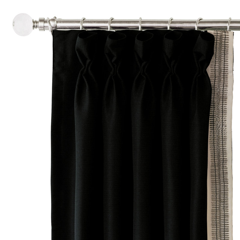 Zelda Room Darkening Curtain, Left, 40" W x 96" L 