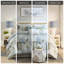 Édredon 6 pièces en coton bleu avec coussin décoratif - Imprimé tropical pour une chambre côtière chaleureuse, facile à nettoyer et lavable à la machine