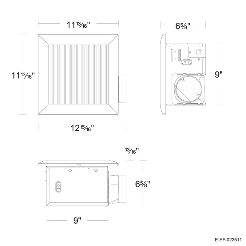 Ventilateur de salle de bain EcoFlow Square