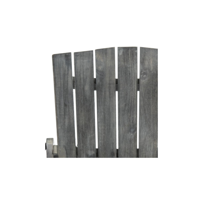Melida Acacia Outdoor Adirondack Chair, Ash Grey