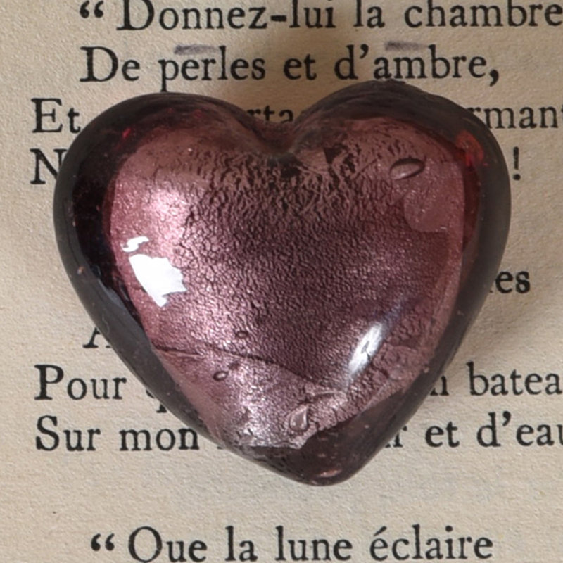 Cœur en verre Johaan, Rose
