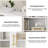 Glass Door Storage Bookcase with Adjustable Shelves and 6 Large Drawers, 71 Inches High, MDF
