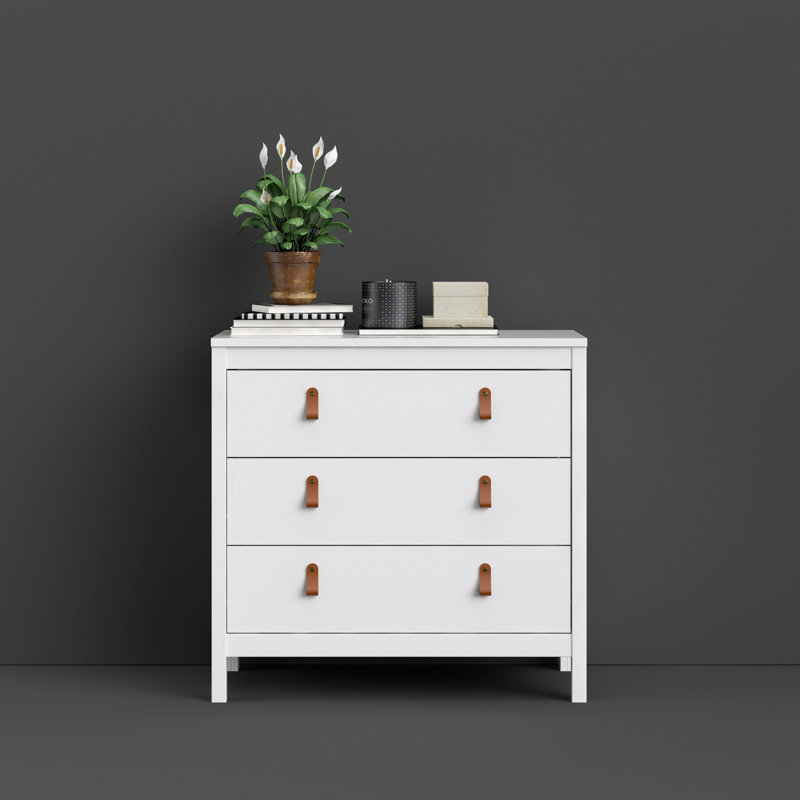 Finnmark 82.1cm W 3 - Drawer Chest of Drawers, White
