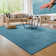 Cretien 100% Polyester Turquoise Outdoor Rug